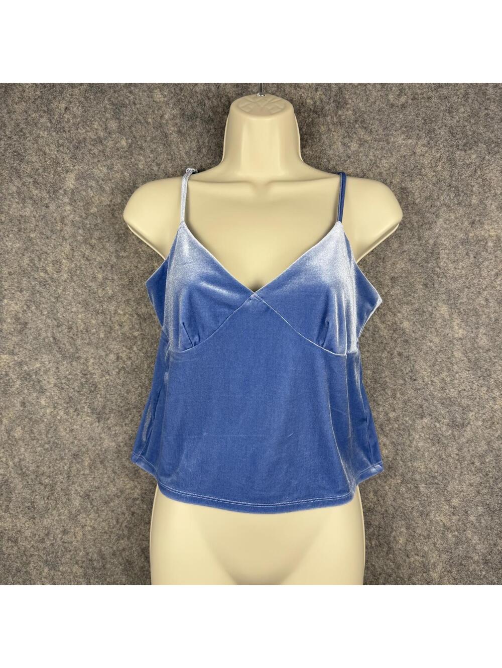 Velvet Camisole Adjustable Straps Country Blue Medium Fairy Pixie Elf Princess